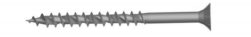 Rifled Shank Csk Head with Ribs Cutting Point Turbo Wood Screw