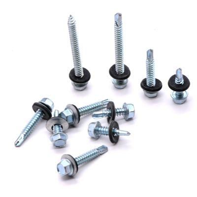 Galvanized Hex Self Drilling Screws Roofing Plating Color Hexagon Self Drilling Screw for Wood