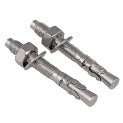 M10 Stainless Steel 304 316 A2 A4 Expansion Rock Concrete Wedge Anchor Bolt Bolt and Nut Wedge Anchor Fastener