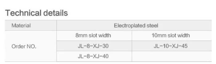 Angle Profiles Connector Strong Steel Material Assemble Profiles