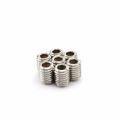 Stainless Steel 304 Hexagon Socket Set Screws with Flat Point A2