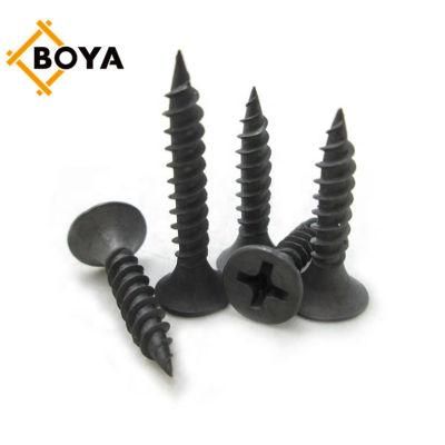 Factory Supply 3.5*25mm C1022A Factory Price Phillips Black Bugle Head Drywall Screw in Tianjin