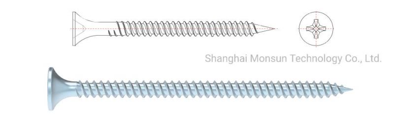 High Quantity Twin Fast Fine Thread Clear Zinc Plating Phiilips Drive Self Tapping Drywall Screw Made in China