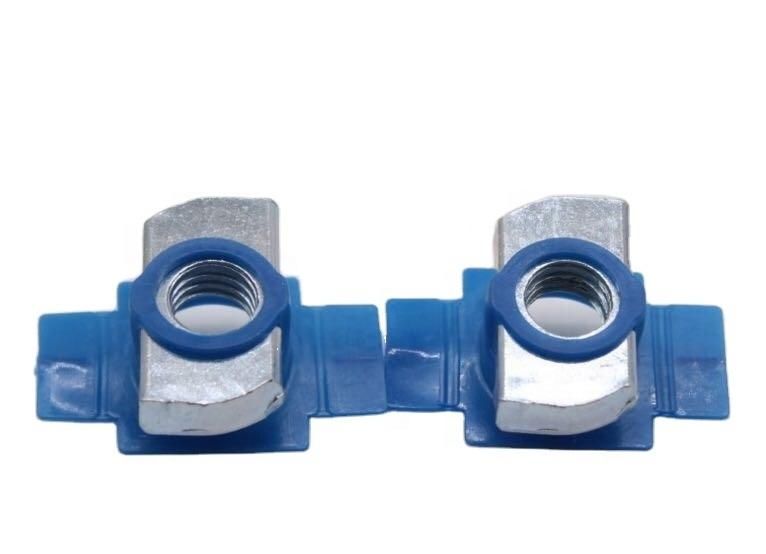 Solar Fastener Hot DIP Galvanized Channel Spring Nut with Plastic Washer Wing
