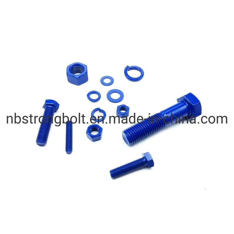 Stud Rod and Hex Bolt with PTFE Surface Treatment Factory