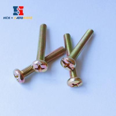 Yellow Zinc Hex Socket Cap Fasteners Roofing Auto Accessory Hardware Round Head Screw