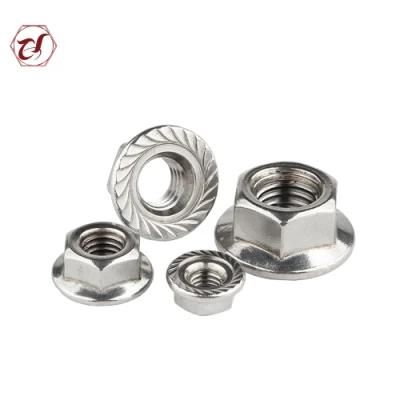 A2 -70 Stainless Steel 304 Hexagon Serrated Flange Nuts DIN6923