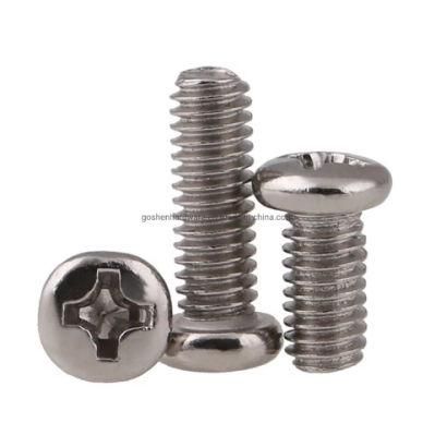 M5*8 Stainless Steel Philips Pan Head Screw, Cross Recessed Screw