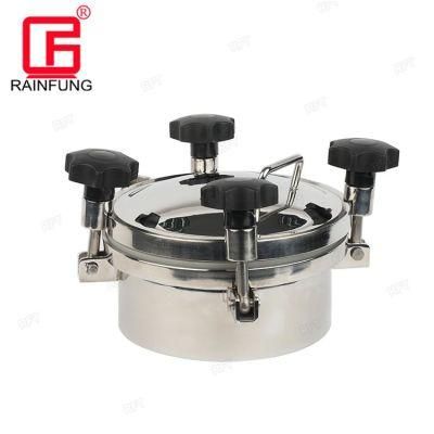 Sanitary Stainless Steel Round Manhole Cover with Pressure