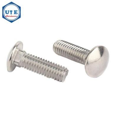 Stainless Steel SS304 SS316 Bolts for Mushroom with Square Neck Bolts for M6X12