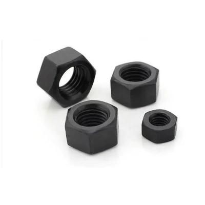 ASTM A194 1/2&quot; Heavy Hex Nut 2h Black Oxide Hexagonal Head Nuts