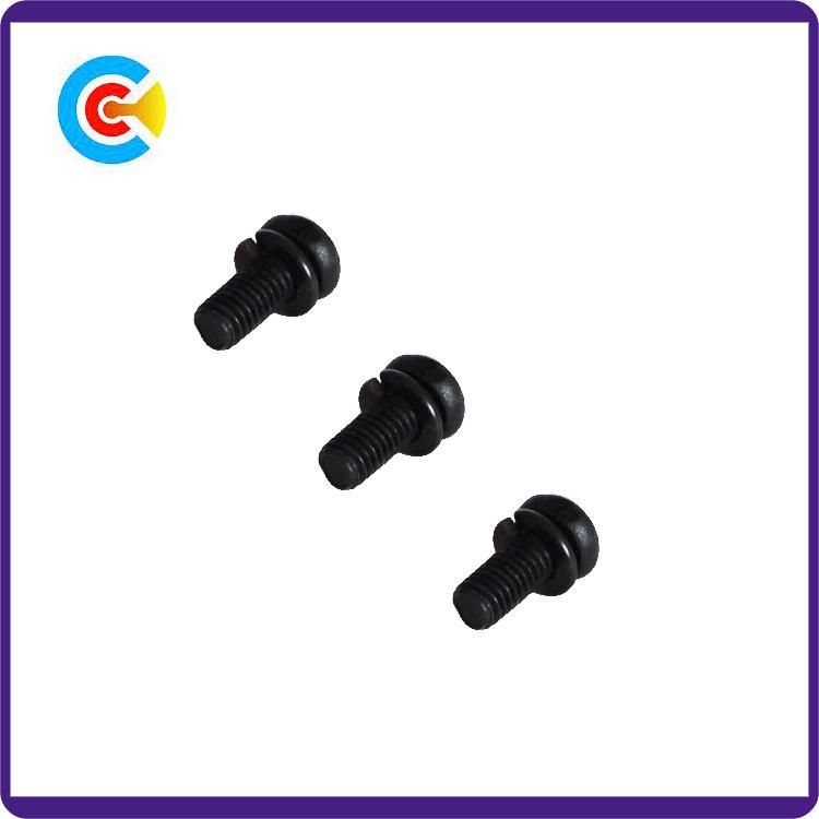 GB/DIN/JIS/ANSI Carbon-Steel/Stainless-Steel 4.8/8.8/10.9 Galvanized Cross Spring Washer Combination Screw