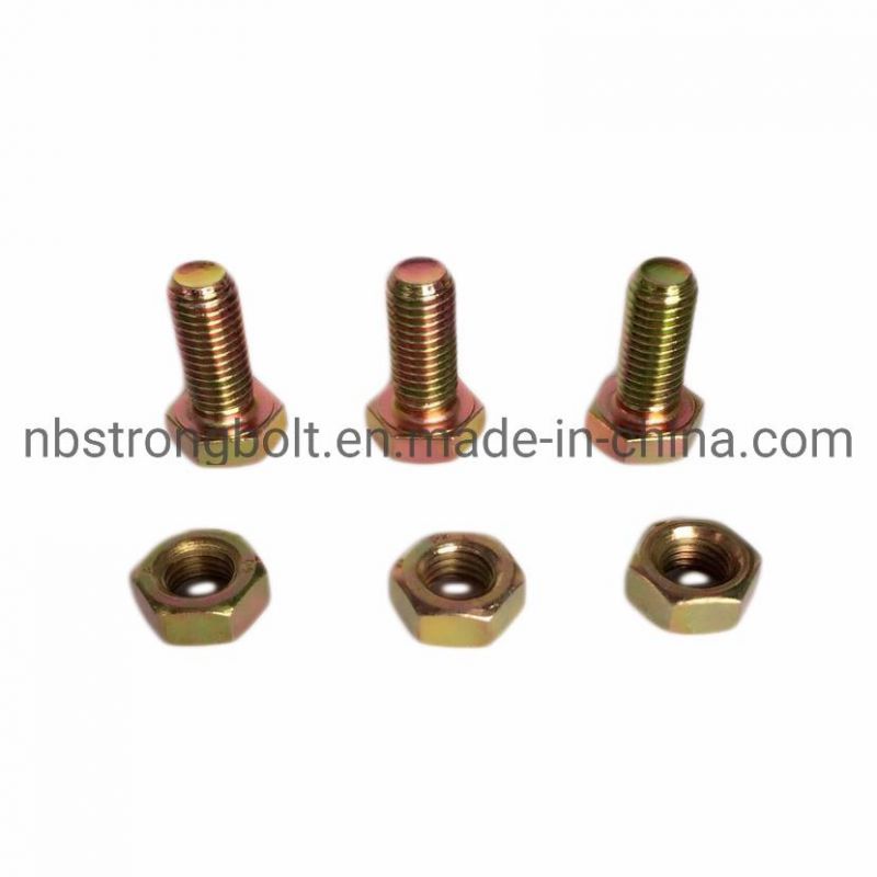 DIN934 Hex Nut Class 8 with Yellow Zinc Plated