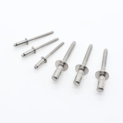 China Factory Good Quality Factory Countersunk Stainless Steel Pop Blind Rivets Flat Head DIN 7337 Break Mandrel Blind Rivets