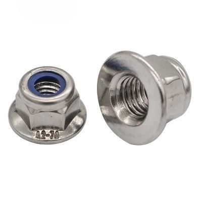 Auto Accessory DIN6926 Stainless Steel Hex Flange Nylon Insert Lock Nut