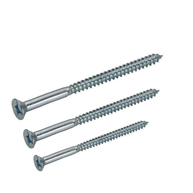 Bulk Packing Flat Phillips Head Zinc Plated Wood Screw