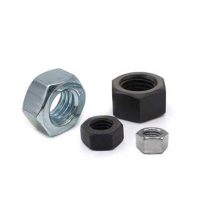 China Factory Wholesale Custom 1/2 5/8 3/4 Heavy Carbon Steel Black Insert Thin Hexagon Head Nut and Bolt DIN934 Galvanized M6 M5 Hex Nut