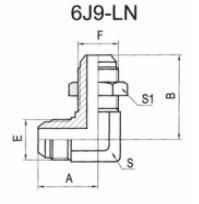Hydraulic Hose Fittings 90° Jic Male 74° Cone Bulkhead Hydraulic Hose Adaptors Carbon Steel Adaptors