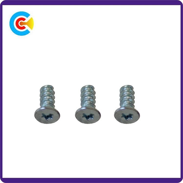 DIN/ANSI/BS/JIS Carbon-Steel/Stainless-Steel Galvanized Plum Blossom Head Tail Tapping Screw