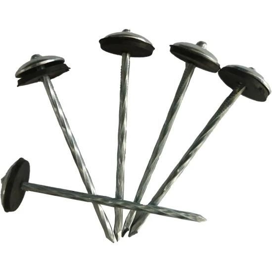 Hot Sale Galvanized Umbrella Roofing Nails Clavo with Rubber Washer in Peru From Tianjin Nail Manufacture