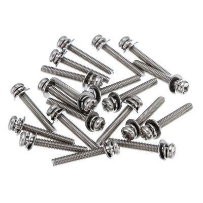 Stainless Steel Pan Head Phillips Bolt Nut and Washer Combination Screw