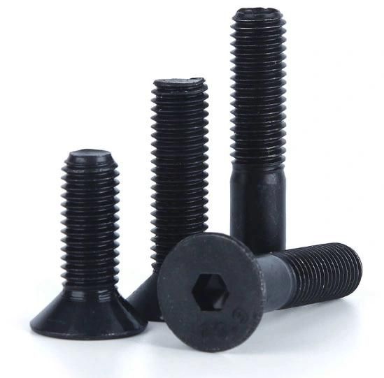 DIN7991 Hex Countersunk Socket Flat Head Cap Screw Full Thread Black Oxide