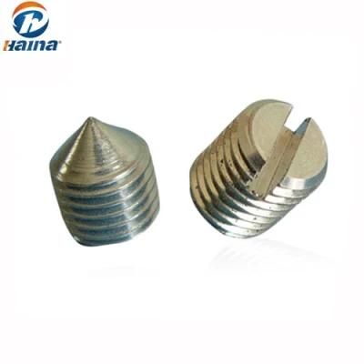Custom CNC Stainless Steel Slotted Set Screw with Cone Point