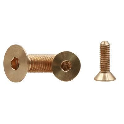Ti Titanium Bolts Gold Hexagon Socket Countersunk Head Screws
