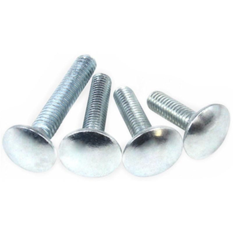Carbon Steel Round Head Blue Zinc Plated Carriage Bolts