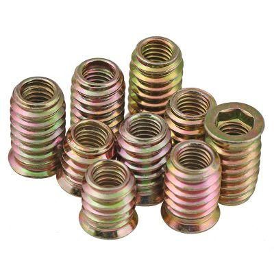 3/16 1/4 5/16 3/8 Steel Galvanized Furniture Wood Threaded Insert Nuts