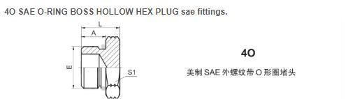 SAE Boss Male Plug (4O)