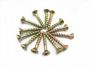 Yellow Zinc Plated Double Flat Trox Head Chipboard Screws