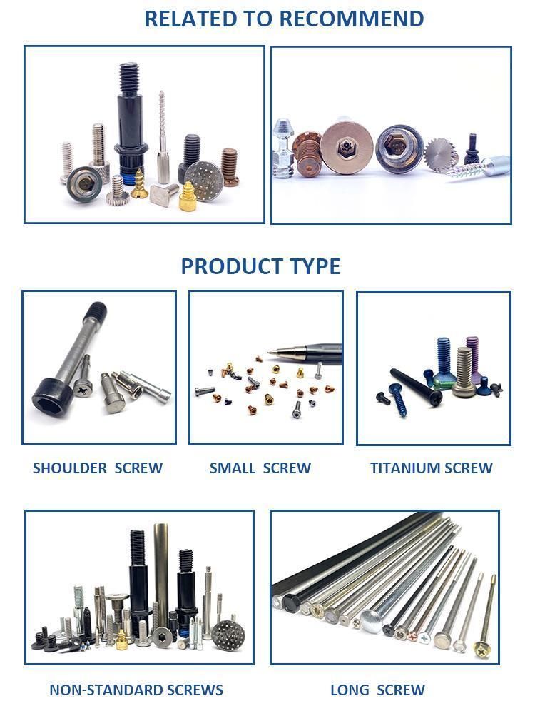 Customized Stainless Steel Square Half Thread Machine Special Head Screw