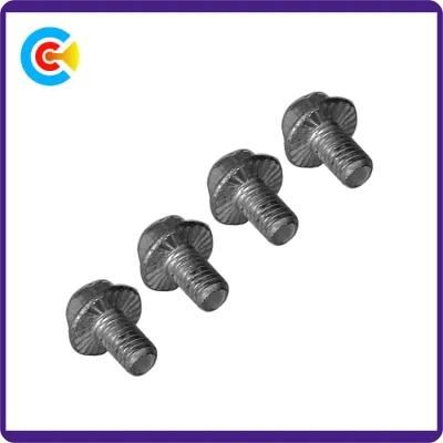 DIN/ANSI/BS/JIS Carbon-Steel/Stainless-Steel Crossed Hexagonal Flanged Triangular Teeth Screw for Building