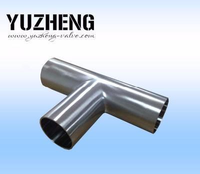 Sanitary SUS316 Stainless Steel Dn100 Tee