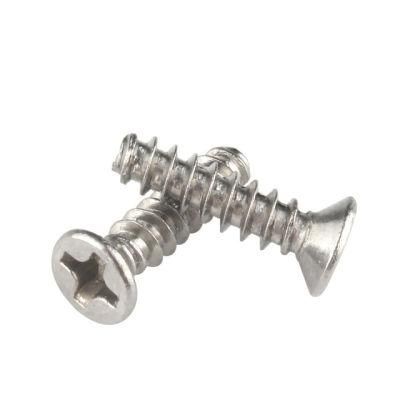 Stainless Steel 304 Countersunk Phillips Head Self-Tapping Screw with Flat Point
