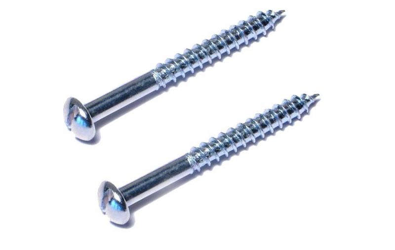 Slotted/Phillips Round Head Zinc Plated Partially Threaded Wood Screws
