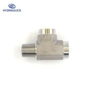 China Stainless Steel Tube Adapters Hydraulic NPT Street Tee Fittings