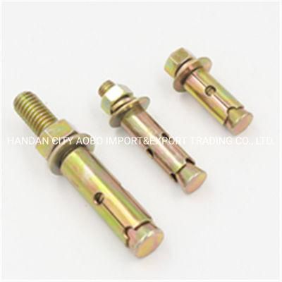 Korea Market Yellow Zinc Bolts and Nuts in Set