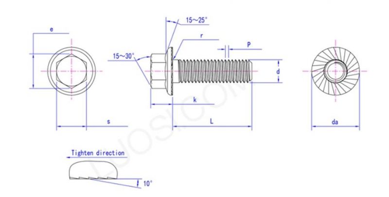 Hot Sale Hex Flange Head M14 10.9 Bolt Washer Nut