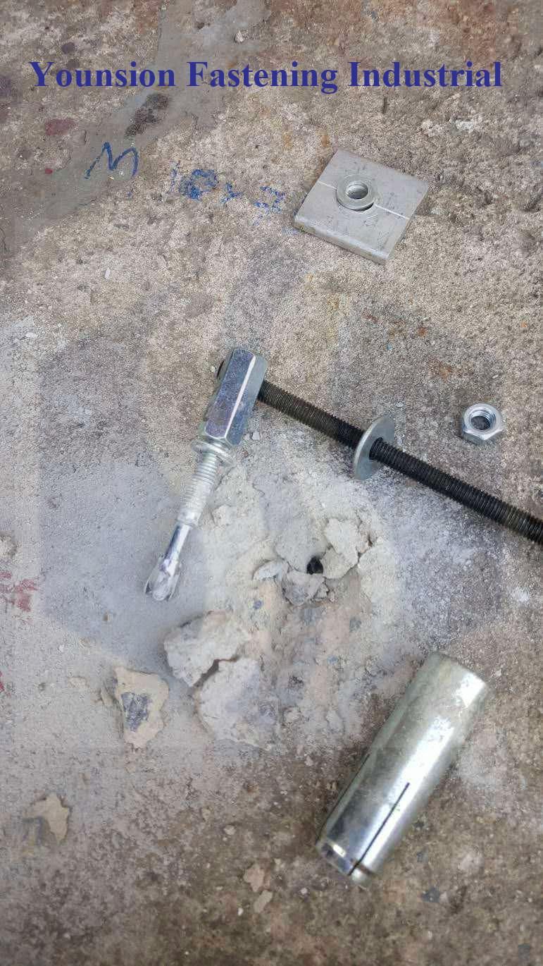 Zinc Plated One Red Line or 2 Red Line Marked on Wedge Anchor Bolt