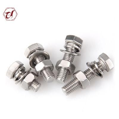 Wholesale M12 Stainless Steel Bolt Nut Washer 304 Hexagon Bolt