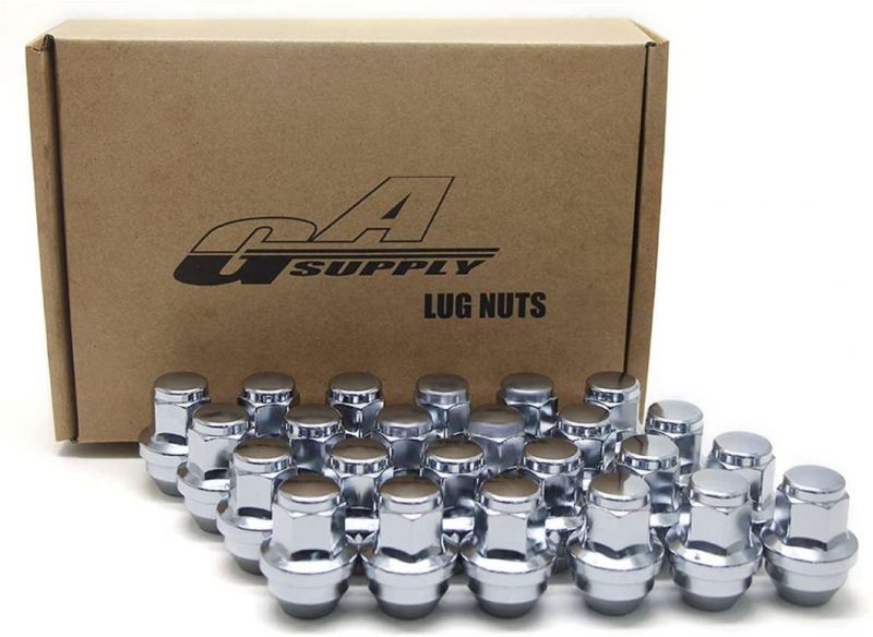 24PCS 14X1.5 Lug Nuts 1.7" with Chrome 43.18mm Tall 13/16" Hex