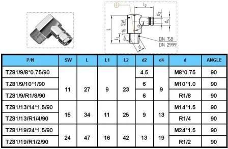 Hasco Plug Brass Mold Elbow Hydraulic Parts Hose Nipple Fitting