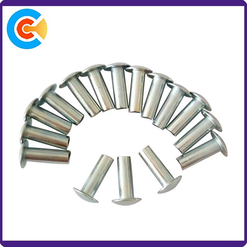 M4 Round Head Steel Semi-Tubular Rivet