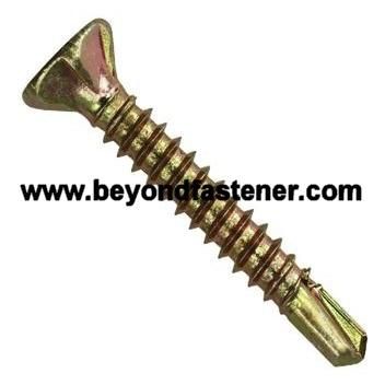 Bimetal Screw/Flat Head Self Drilling Screw 6 Ribbs Csk Head/Self Drilling Screw