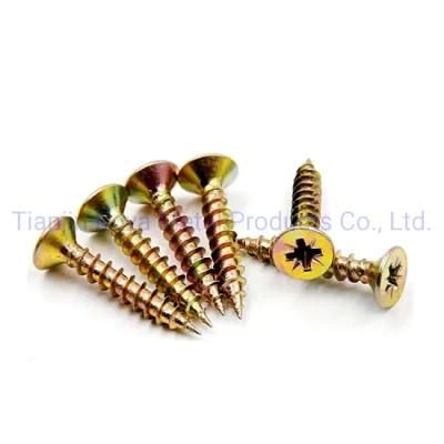 China Manufacture Drywall Chipboard Screw Yellow Zinc Surface