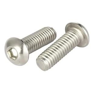 1/4-20 X 1&quot; Button Head Socket Cap Screws Bolts, Stainless Steel 18-8 (304) , Allen Hex Drive, Bright Finish, Full Thread