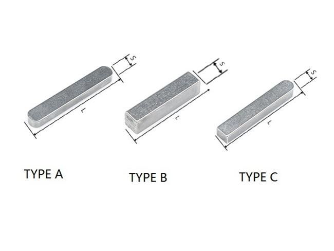 DIN6885A Stainless Steel Parallel Keys DIN 6885 Shaft Keys Round Ended Key
