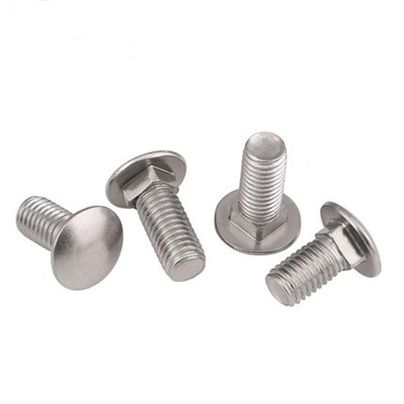 China Fastener Stainless Steel HDG Lowes Extra Large Head Plow Bolt and Nuts 1/2 M4 M5 M8 M6 High Strength DIN603 Carriage Bolthot Sale Products3 Buyers